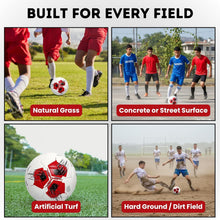Kickova Titan Red - Size 5 Soccer Ball