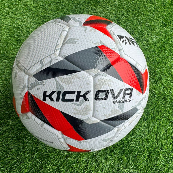 KICKOVA Magnus Size 5 Thermal Bonded Soccer Ball - Red - NFHS Approved